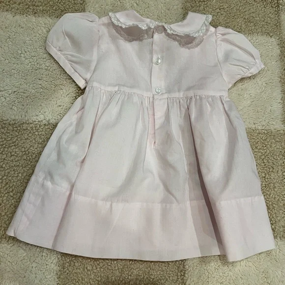 Feltman Brothers Pink Rose Lace Embroidered Smock - Picture 3 of 4